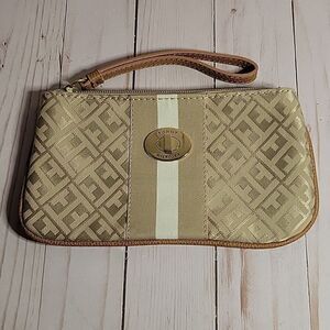 Tommy Hilfiger Jaquard Logo Wristlet Case